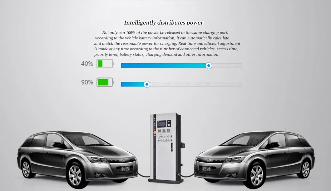 90kw Dual Plug DC Charger with CCS Type 2 Plug Charging Station