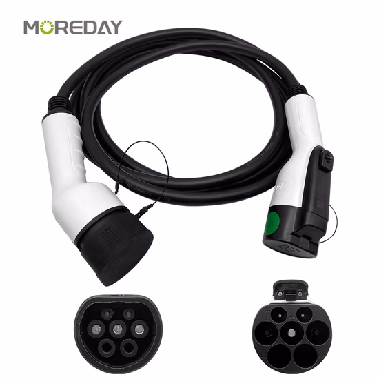 Cable de carga para vehículo eléctrico tipo 2, cargador EV de 480V, 32A, tipo 2 Gbt, con logotipo personalizado